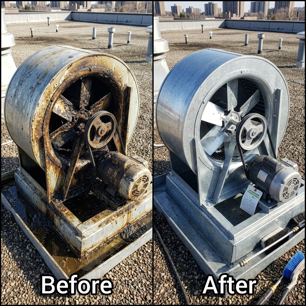 Grease Filters — before and after cleaning